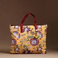 Yellow - Handcrafted Quilted Cotton Hand Bag  49