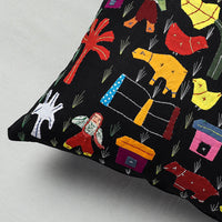 Applique Work Cushion Cover