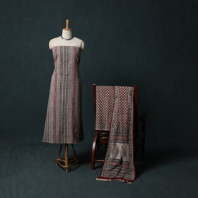 Bagh Hand Block Print Cotton 3pc Unstitched Dress Material Suit Set 25
