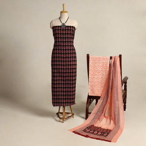 Black - 3pc cotton bagh unstitched dress material 10