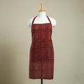 Buy Maroon Bagh Block Print Cotton Apron with Pocket