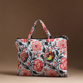 Blue Handcrafted Quilted Cotton Hand Bag 52