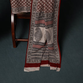 Bagh Hand Block Print Cotton 3pc Unstitched Dress Material Suit Set 25