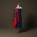 Handloom Cotton Pochampally Ikat 2pc Unstitched Dress Material Kurta Set 27