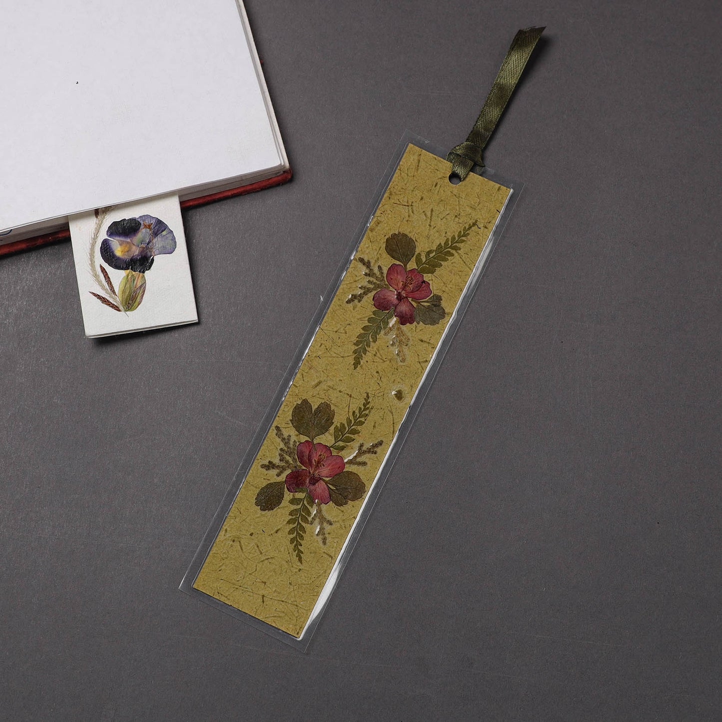 Flower Art Handmade Paper Bookmark 26