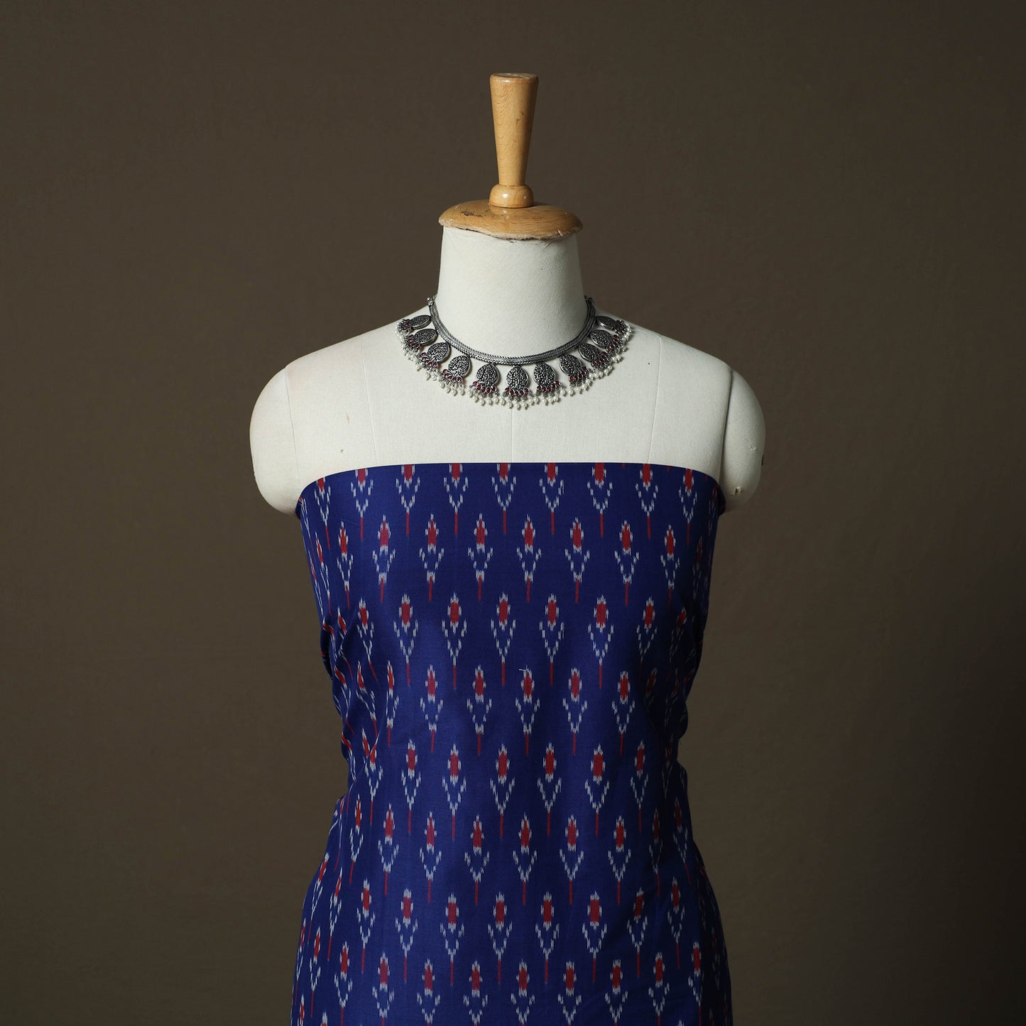 Handloom Cotton Pochampally Ikat 2pc Unstitched Dress Material Kurta Set 27