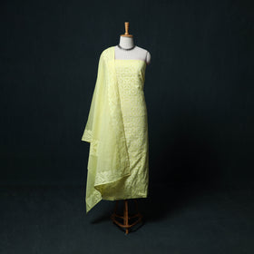 Barmer Applique Cutwork Cotton 3pc Unstitched Dress Material Suit Set 17