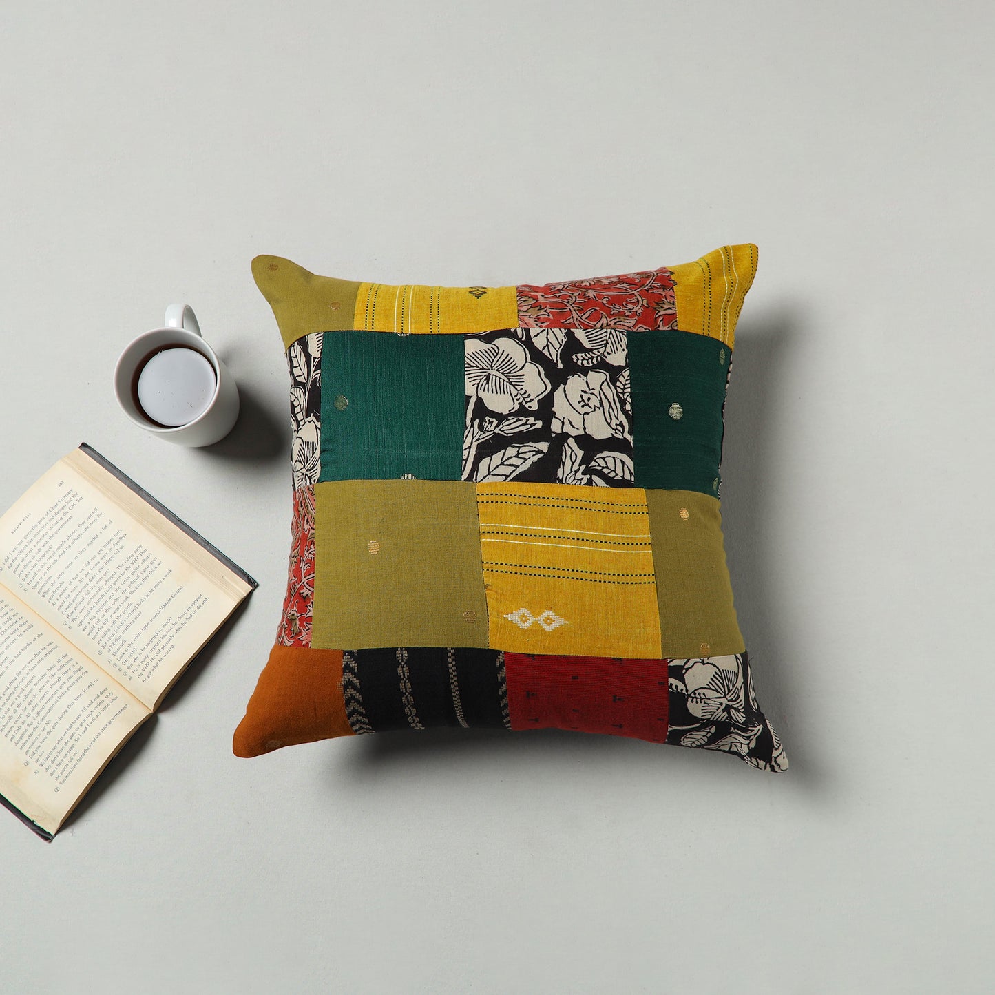 Multicolor - Handcrafted Patchwork Cushion Cover 41