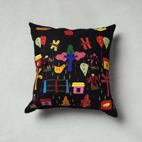 Applique Work Cushion Cover