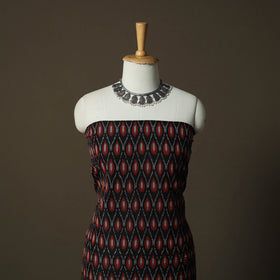 Handloom Mercerised Cotton Pochampally Ikat 2pc Unstitched Dress Material Kurta Set 28