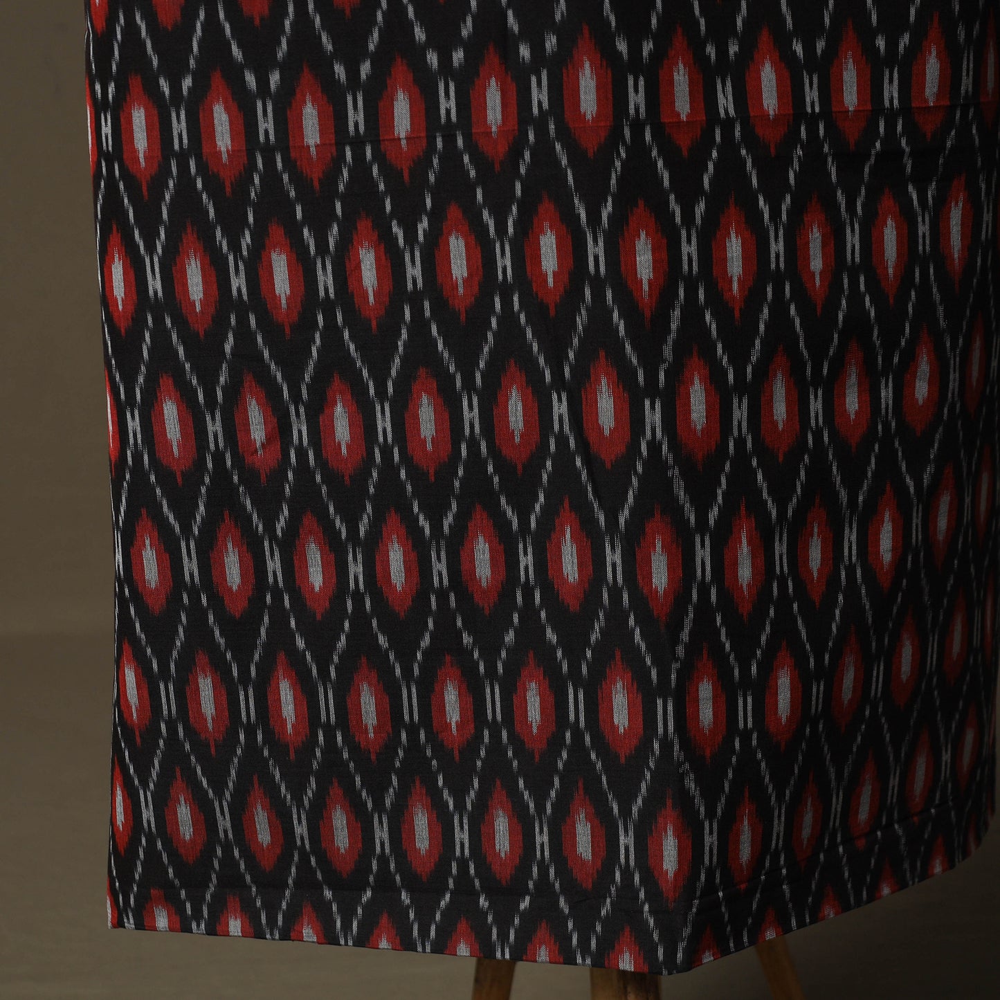 Handloom Mercerised Cotton Pochampally Ikat 2pc Unstitched Dress Material Kurta Set 28