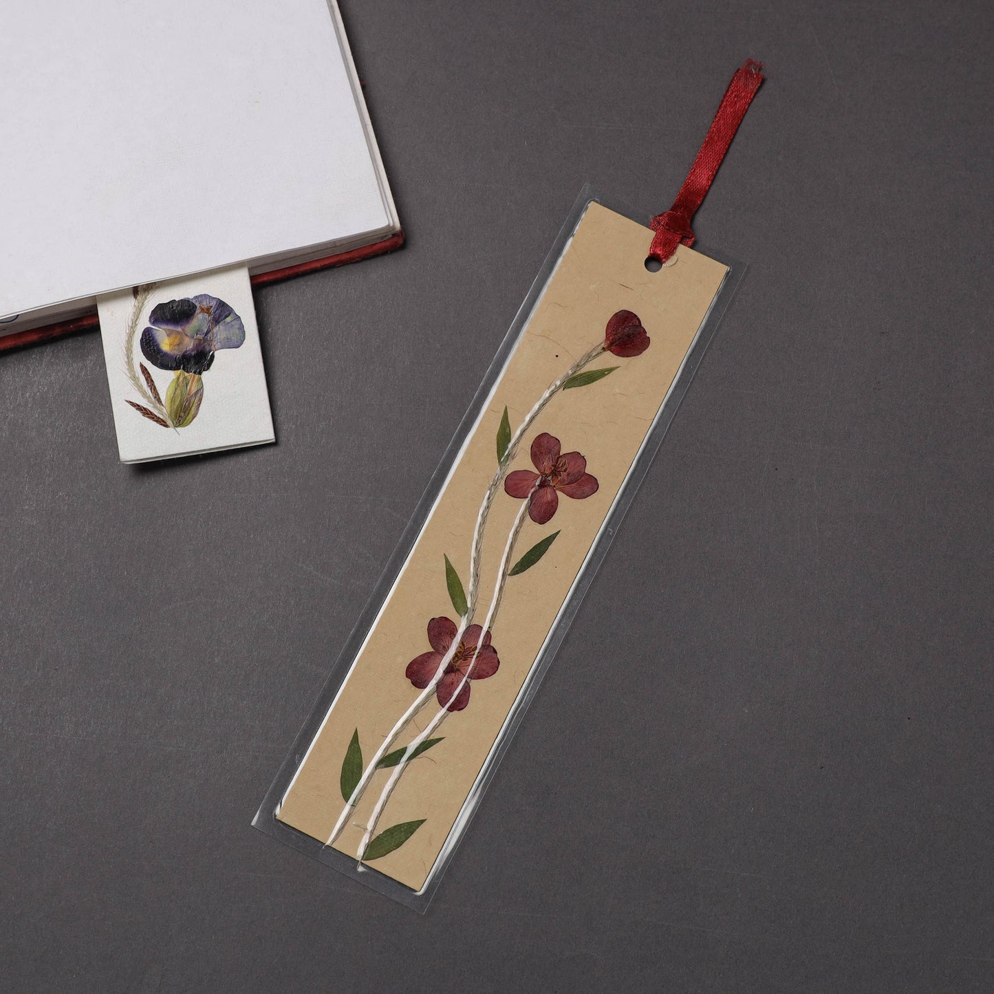 Flower Art Handmade Paper Bookmark 28