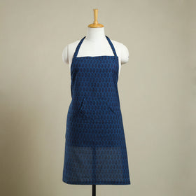 Blue Bagh Block Print Cotton Apron with Pocket
