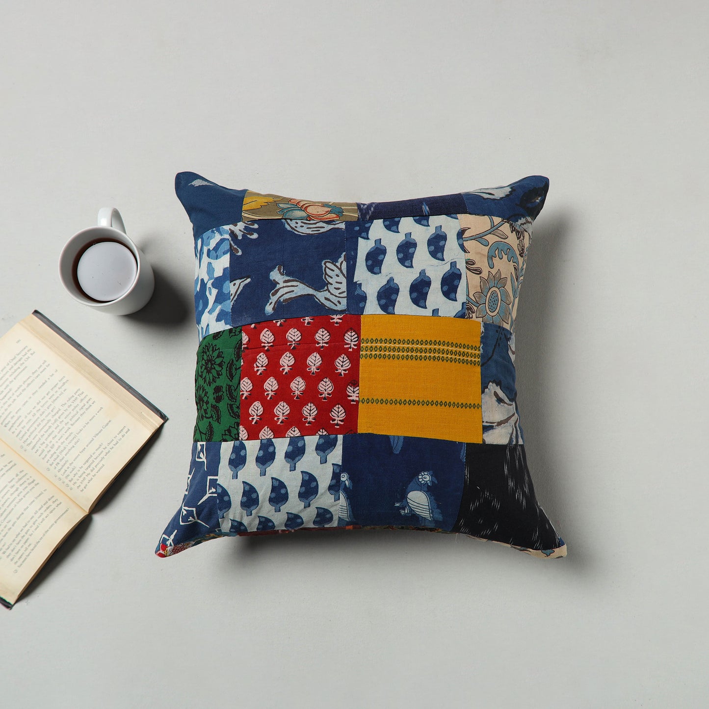 Multicolor - Handcrafted Patchwork Cushion Cover 43