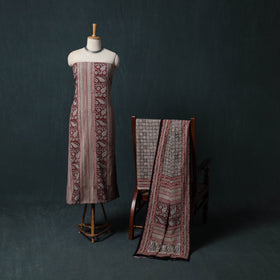 Bagh Hand Block Print Cotton 3pc Unstitched Dress Material Suit Set 28