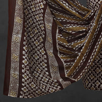 Brown - Kutch Print 3pc Cotton Batik Dress Material 82