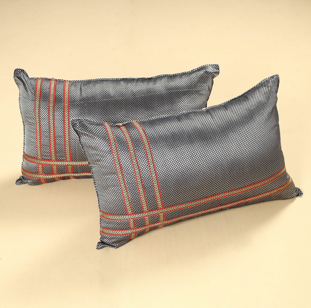 Grey - Khun Weave Cotton Pillow Covers (Set of 2)