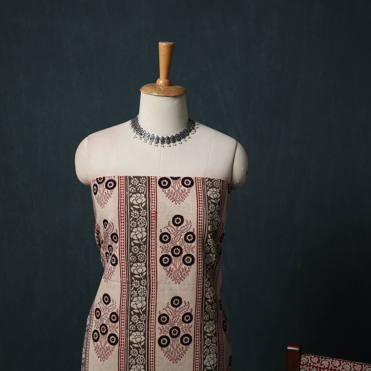 Bagh Hand Block Print Cotton 3pc Unstitched Dress Material Suit Set 29