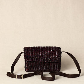 Brown Handmade Organic Water Hyacinth Sling Bag