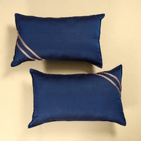 Blue - Khun Weave Cotton Pillow Covers (Set of 2)