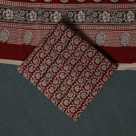 Bagh Hand Block Print Cotton 3pc Unstitched Dress Material Suit Set 29