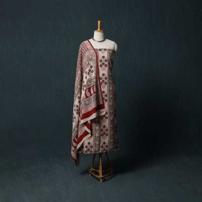 Bagh Hand Block Print Cotton 3pc Unstitched Dress Material Suit Set 29
