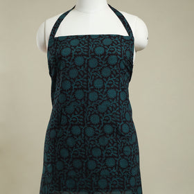 Buy Black Bagh Block Print Cotton Apron with Pocket