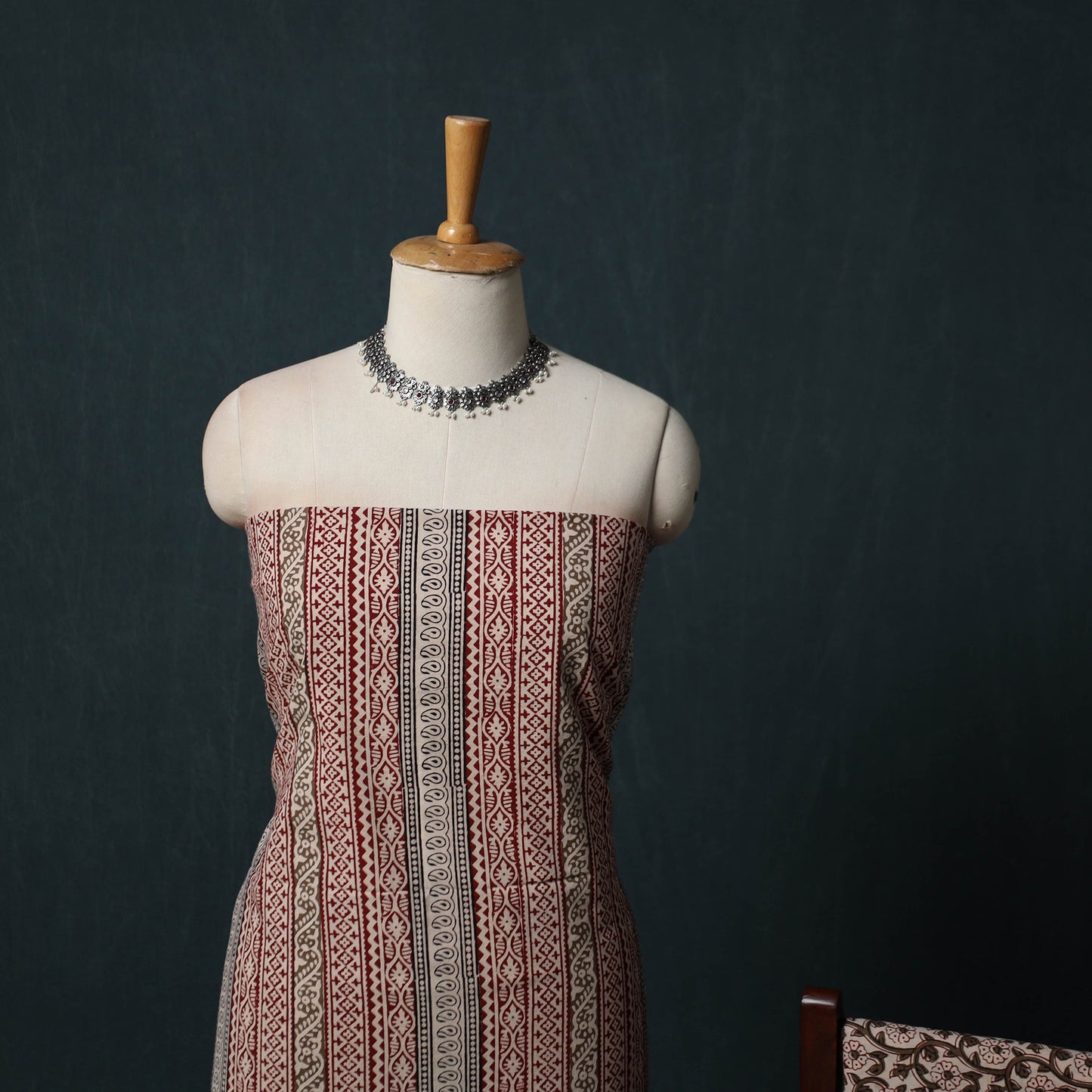 Bagh Hand Block Print Cotton 3pc Unstitched Dress Material Suit Set 30