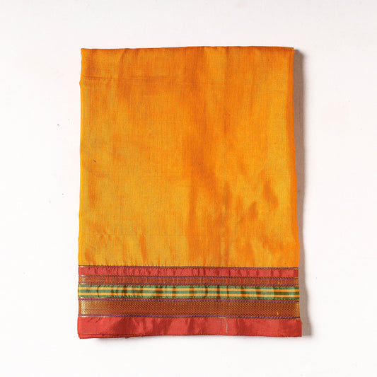 Orange - Kanchipuram Cotton Precut Fabric (2.5 Meter)