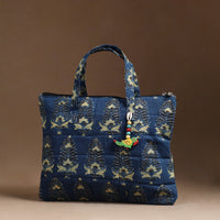 Blue - Handcrafted Quilted Cotton Hand Bag  68