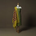 Handloom Mercerised Cotton Pochampally Ikat 2pc Unstitched Dress Material Kurta Set 32