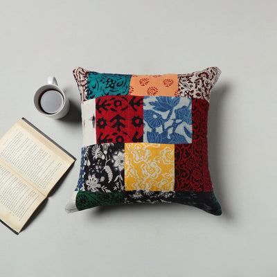 Multicolor - Handcrafted Patchwork Cushion Cover 48