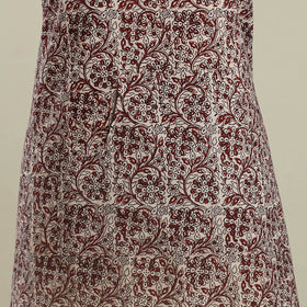 Buy Brown Bagh Block Print Cotton Apron with Pocket