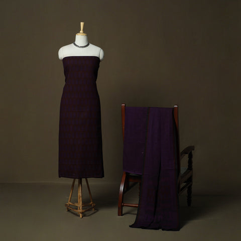 Bagh Hand Block Print Natural Dyed Cotton 3pc Unstitched Dress Material 26