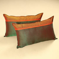 Green - Khun Weave Cotton Pillow Covers (Set of 2)