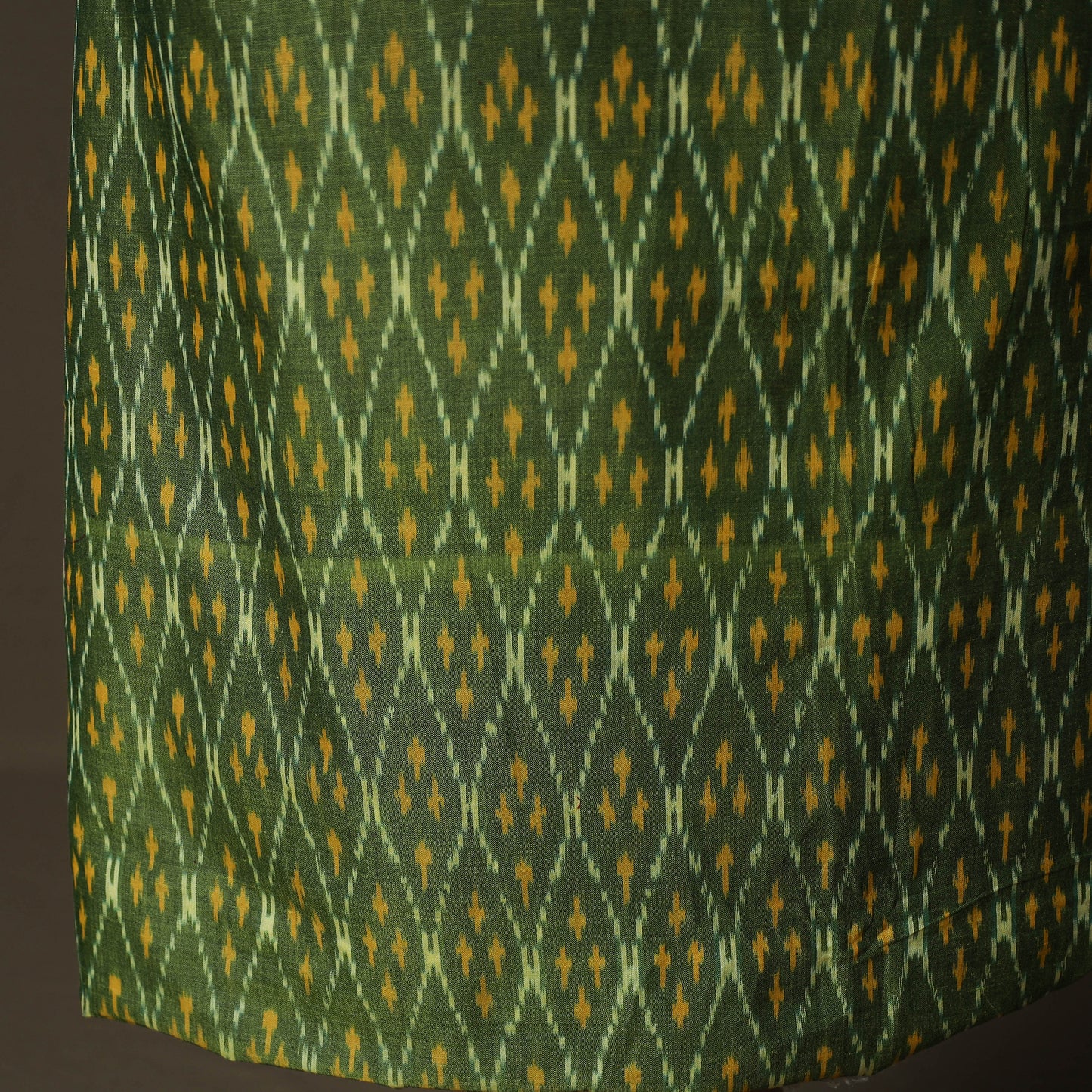 Handloom Mercerised Cotton Pochampally Ikat 2pc Unstitched Dress Material Kurta Set 32