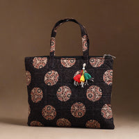 Black - Handcrafted Quilted Cotton Hand Bag  70