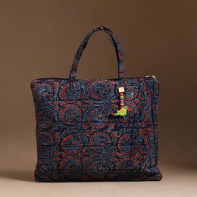 Blue - Handcrafted Quilted Cotton Hand Bag  71