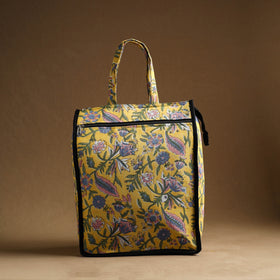 Yellow Handmade And Durable Cotton Shopping Hand Bag