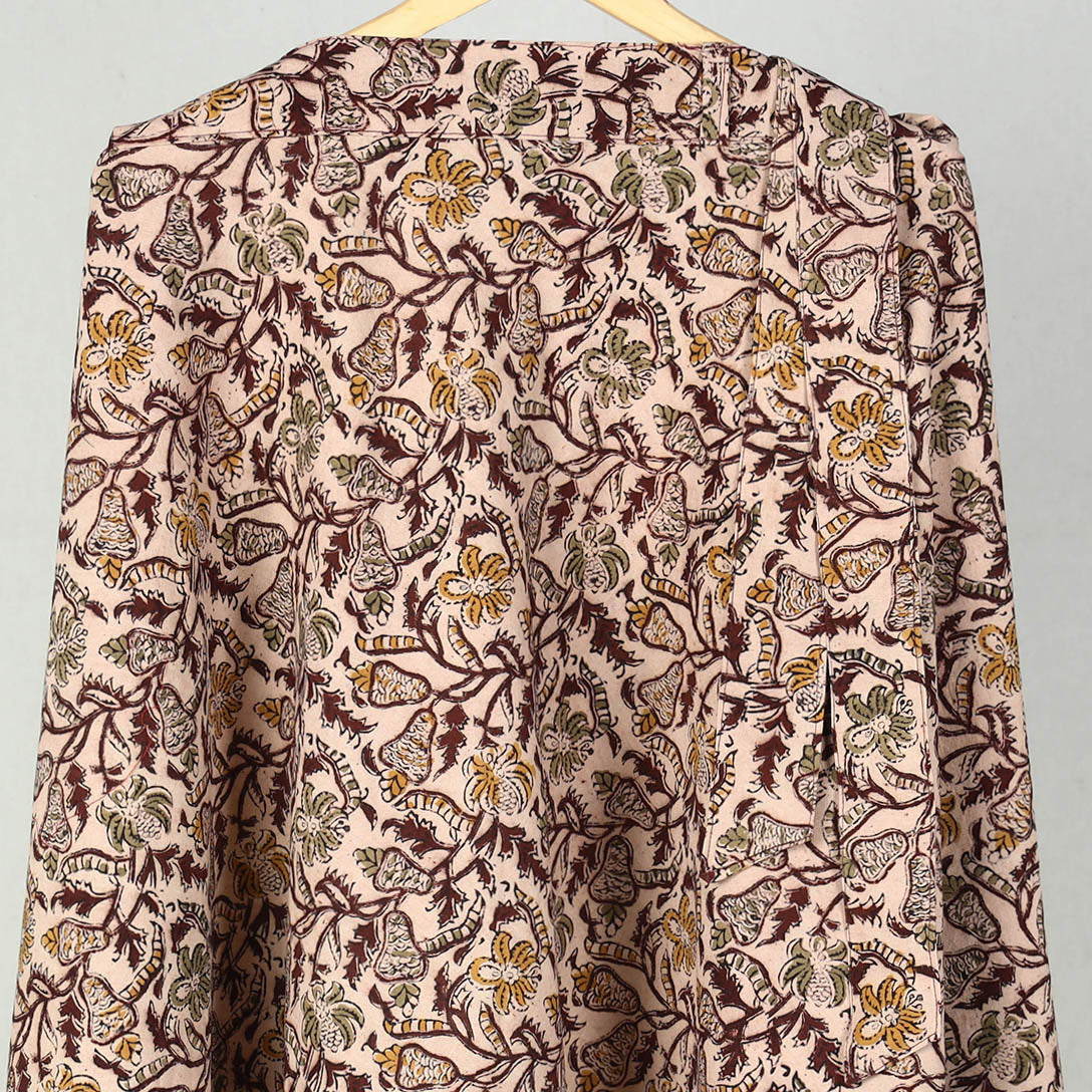 Block Printed Cotton Wrap Around Kalamkari Skirt 14