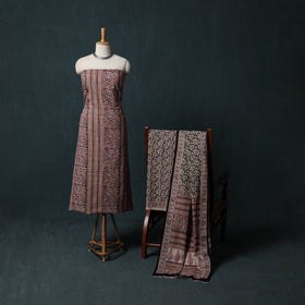 Bagh Hand Block Print Cotton 3pc Unstitched Dress Material Suit Set 32