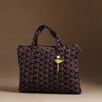 Black - Handcrafted Quilted Cotton Hand Bag  72