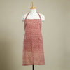 Buy Red Bagh Block Print Cotton Apron with Pocket