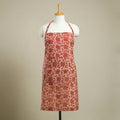 Buy Brown Bagru Block Print Cotton Apron with Pocket