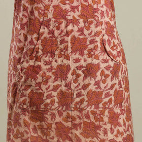 Buy Brown Bagru Block Print Cotton Apron with Pocket