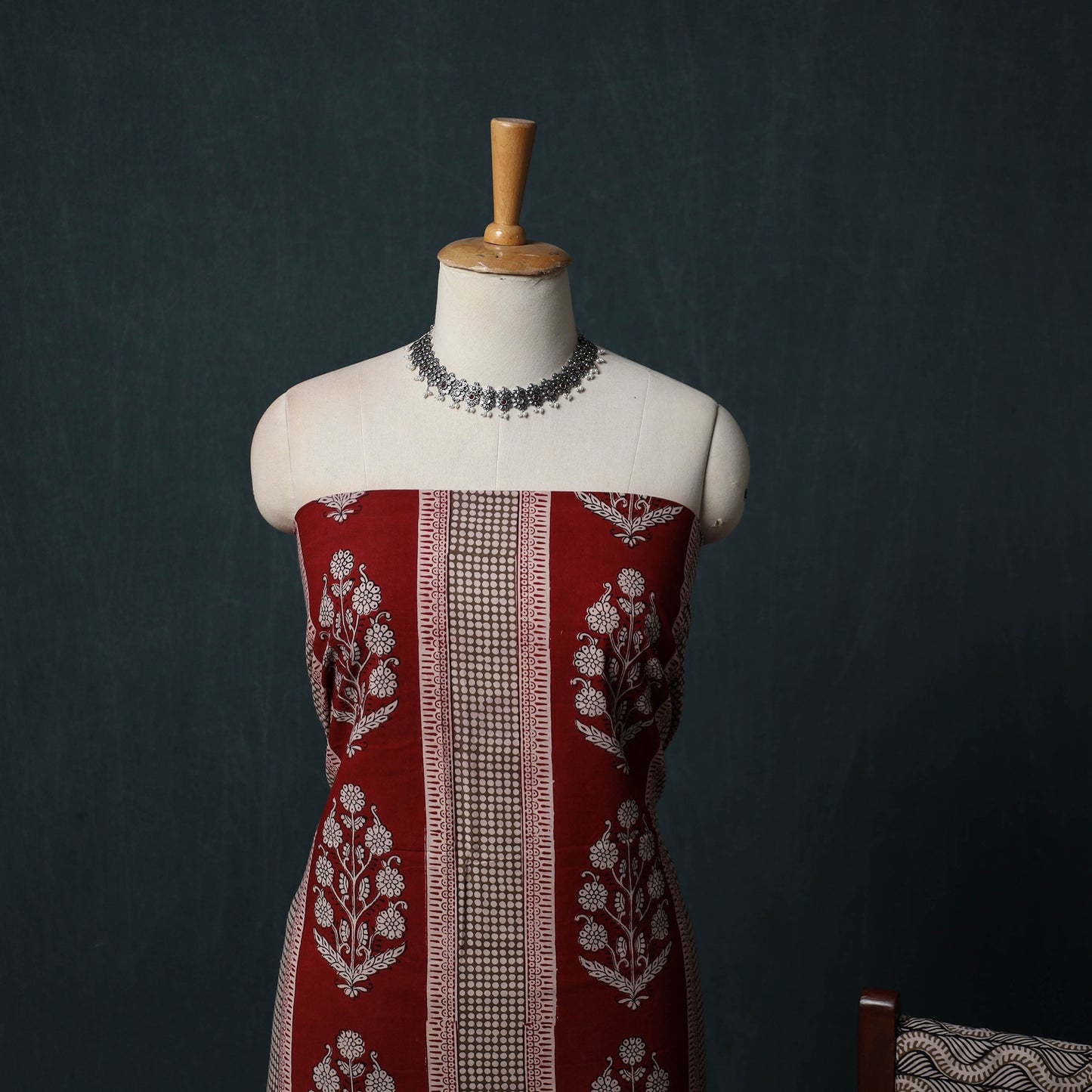 Bagh Hand Block Print Cotton 3pc Unstitched Dress Material Suit Set 33