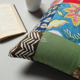 Multicolor - handcrafted patchwork cushion cover 53