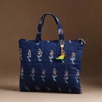 Blue - Handcrafted Quilted Cotton Hand Bag  75