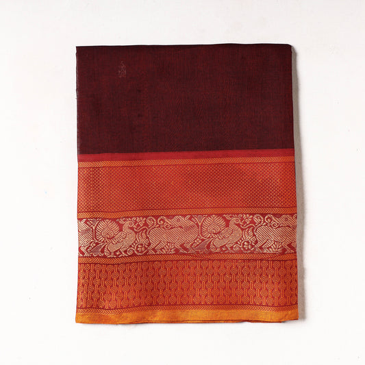 Maroon - Kanchipuram Cotton Precut Fabric (2.1 Meter)