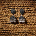 Grey - trisha handcrafted gs beaded jhumki earrings